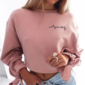 cropped top sweatshirt